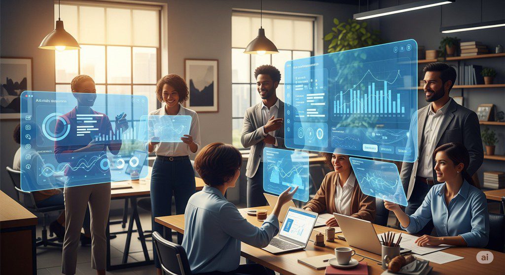 Dashboard of top AI Business Tools for business productivity and automation in 2025