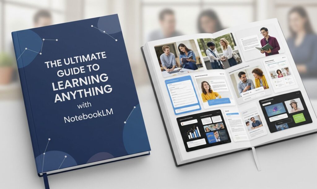 NotebookLM interface showing features like study guides and interactive Q&A for learning support.