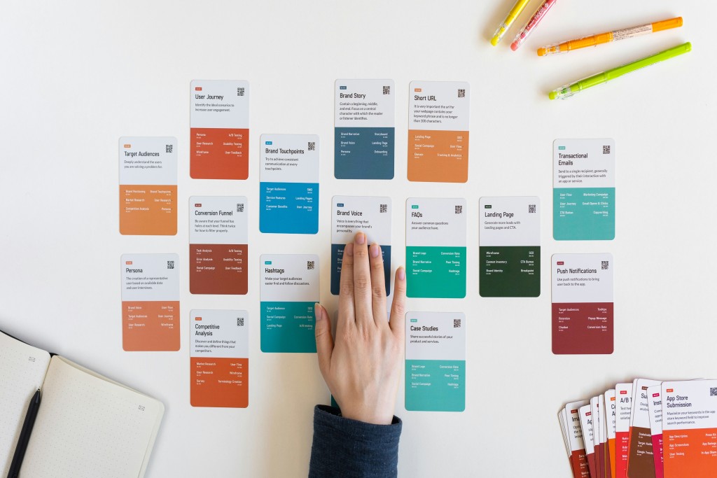 A checklist of project management tips next to a clock showing time saved.