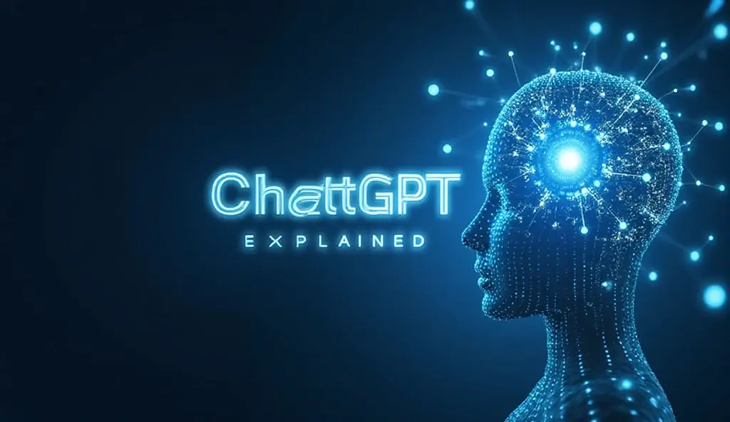 ChatGPT interface illustration showing OpenAI’s AI chatbot in conversation on screen.