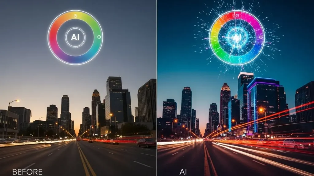 AI color grading effect in Adobe Premiere Pro.