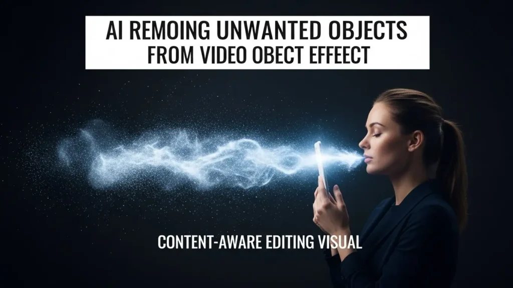 Adobe Premiere Pro AI removing objects from video.