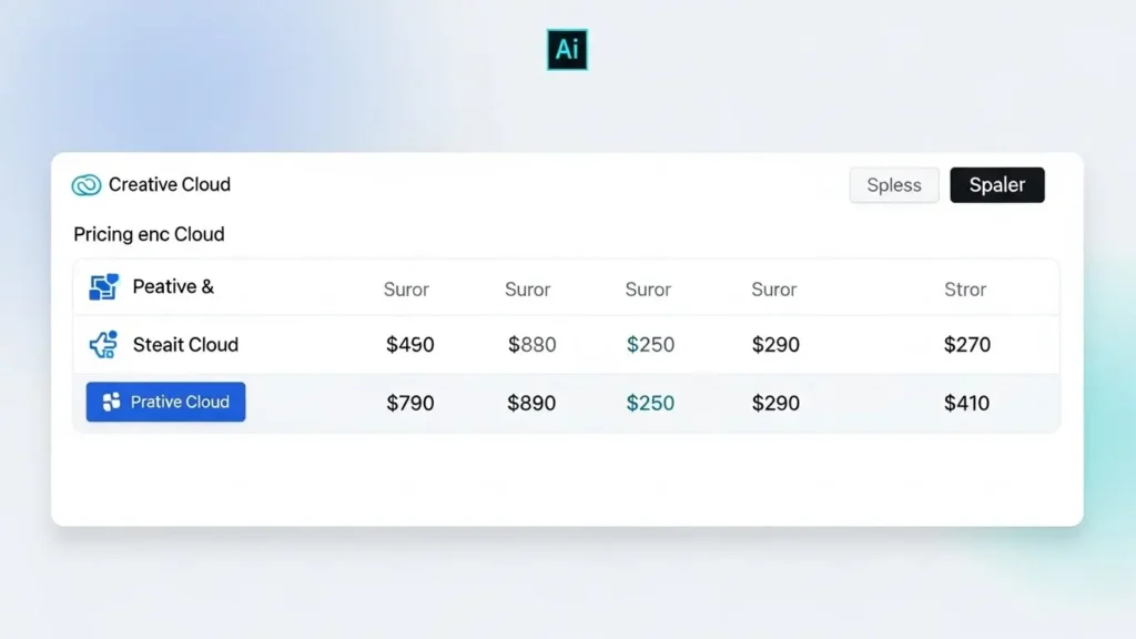Adobe Premiere Pro AI pricing comparison.